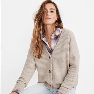 Cameron Ribbed Cardigan Sweater in Coziest Yarn